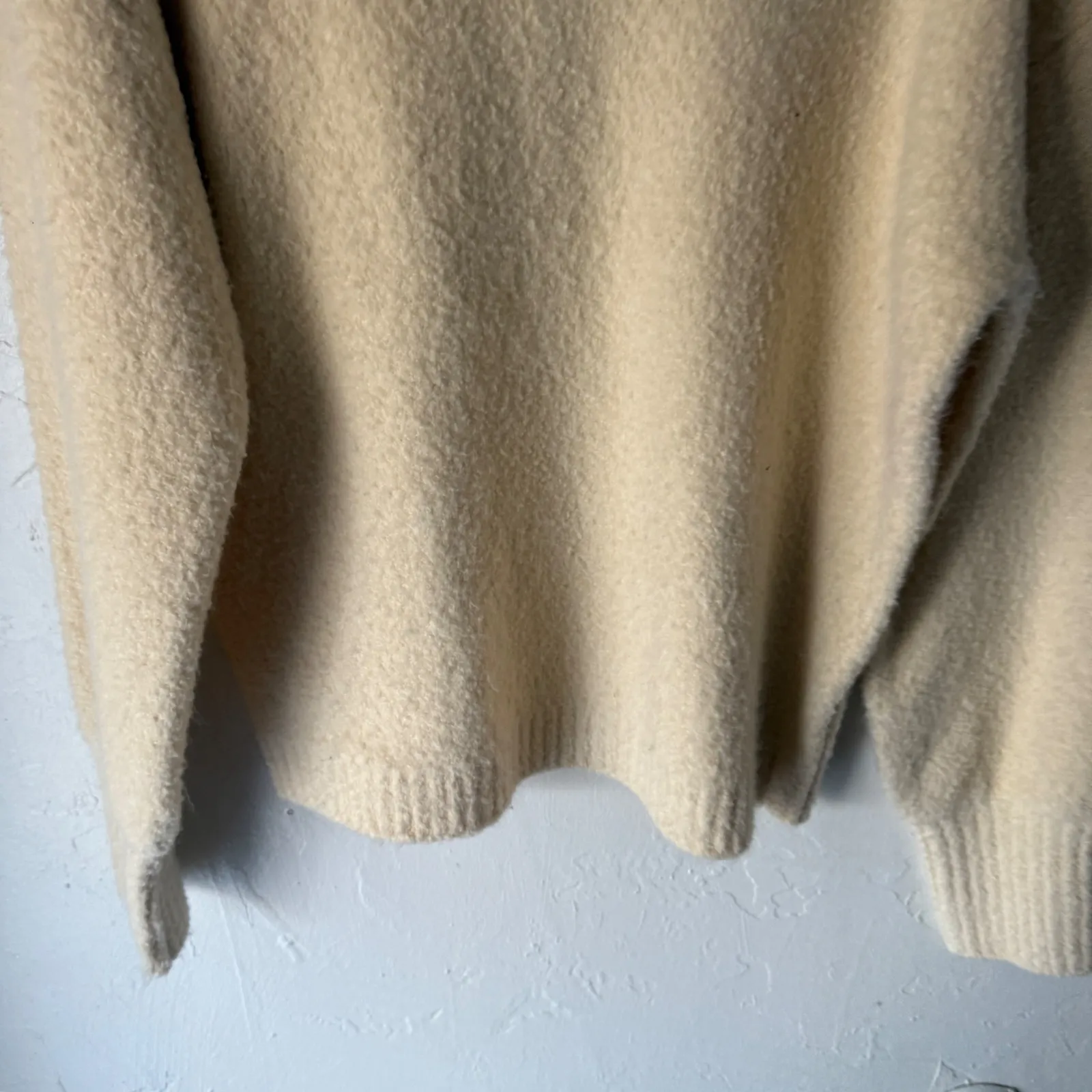 Marled Small Cream Mock Neck Cozy Sweater Minimalist Closet Staple Clean Girl - Image 5