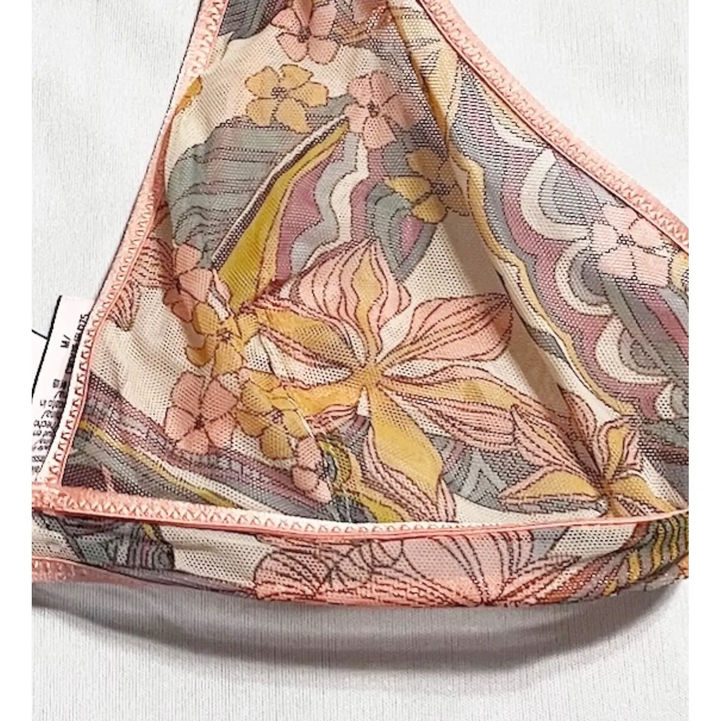 Victoria's‎ Secret Womens Size M Floral Print Sheer Mesh Triangle Bralette Bra - Image 2