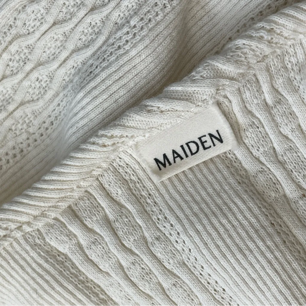 Deadstock Fabric Tank Top crop cami womens Cream (small) coquette girl casual - Image 2