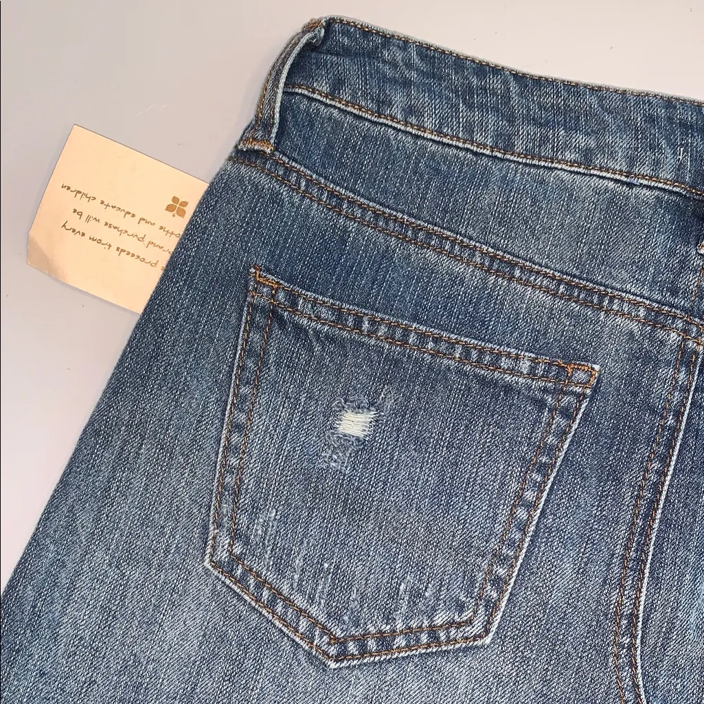 Altard State Distressed Denim Mini Cut Off Skirt Glendora Wash XS Cowgirl Jean - Image 5