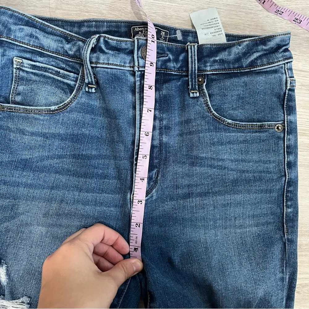Abercrombie Simone High Rise Super Skinny Distressed Jeans - Image 9