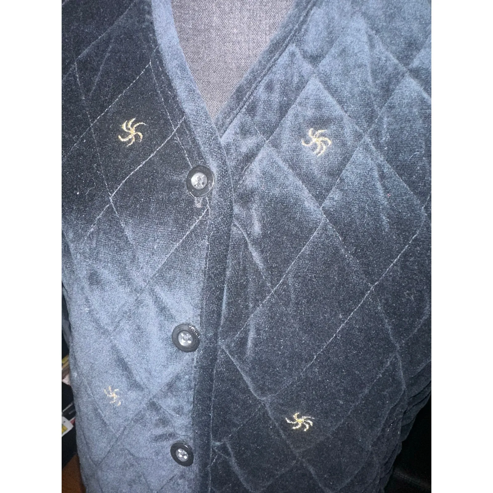 Cascade Blues Black Quilted Vest Women’s Casual Outerwear Size L - Image 3