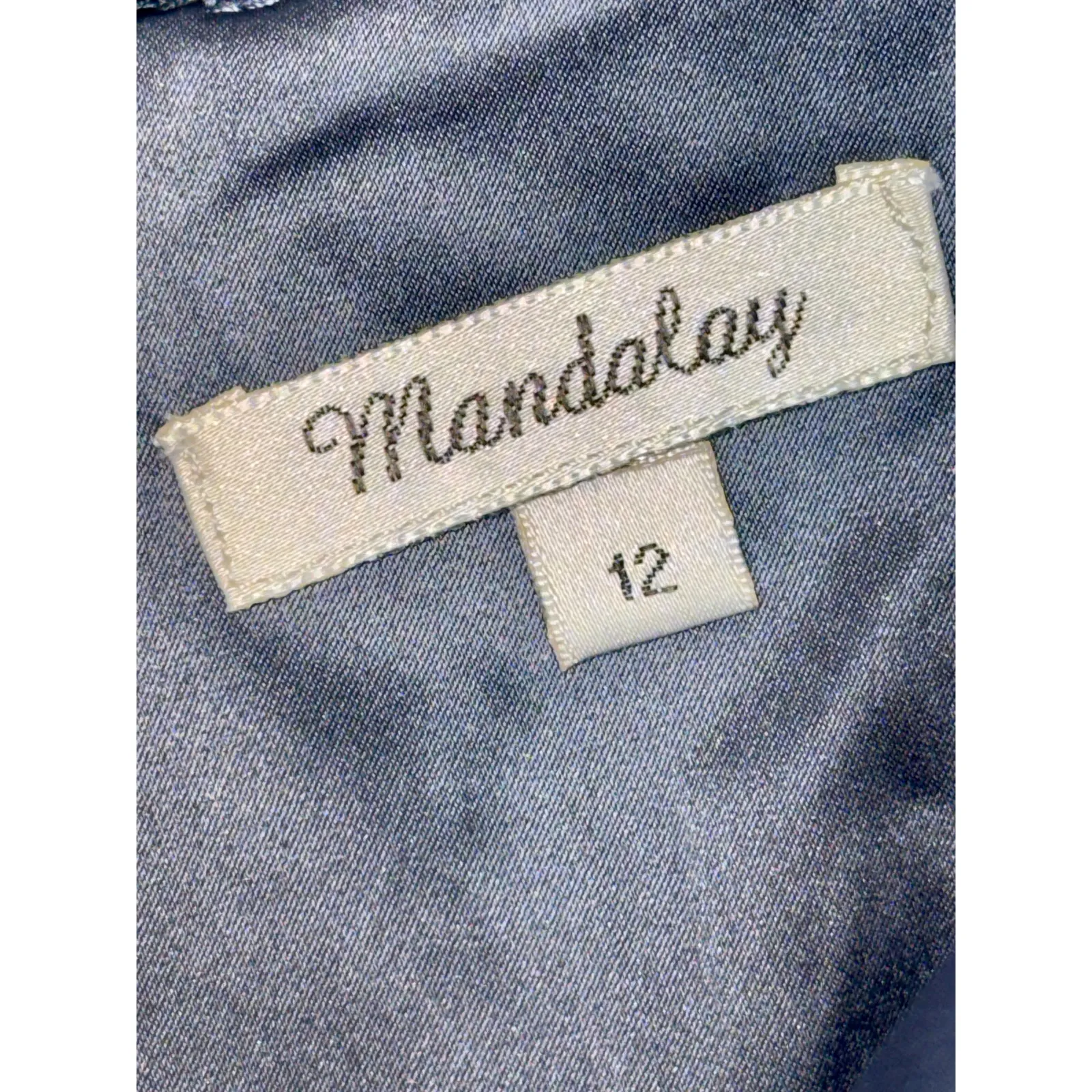 NWT Mandalay Grey Silver Beaded Sequin Lace Mini Cocktail Evening Dress Size 12 Gray - Image 10