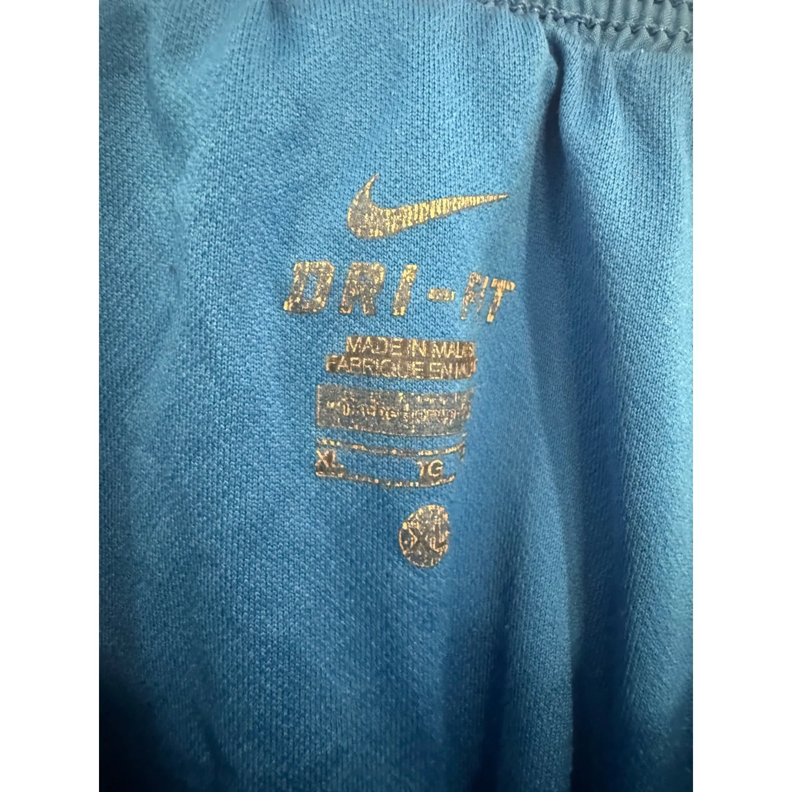 Nike Dri-FIT Running Shorts Athletic Gym Neon Trim Blue‎ XL - Image 3