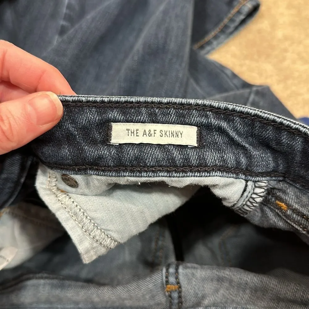 Abercrombie & Fitch A&F Skinny Blue Jean Women 4S W27 L31 - Image 10