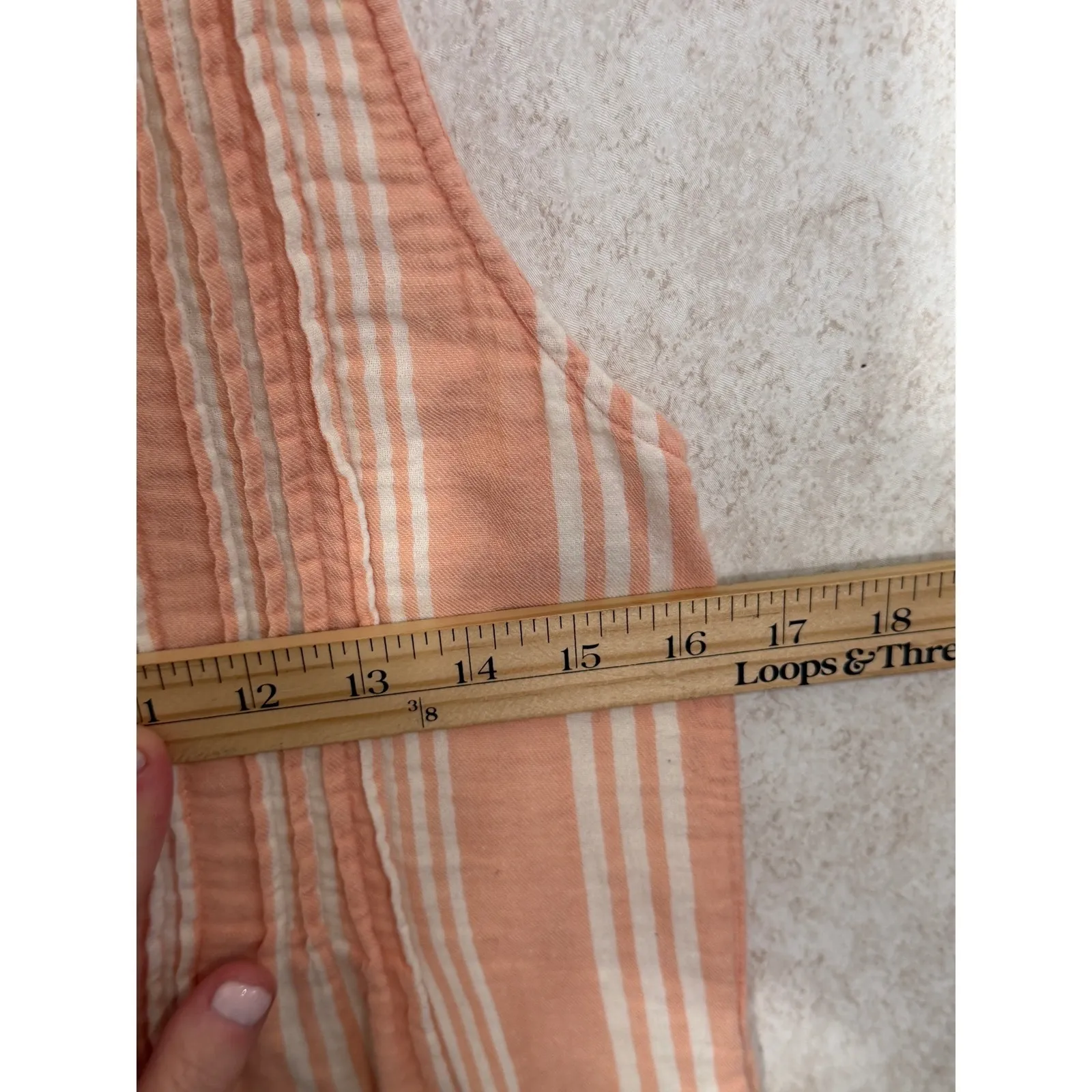 Faherty Dream Cotton Gauze Isha Striped Sleeveless Mini Dress SZ S Summer Beachy - Image 5