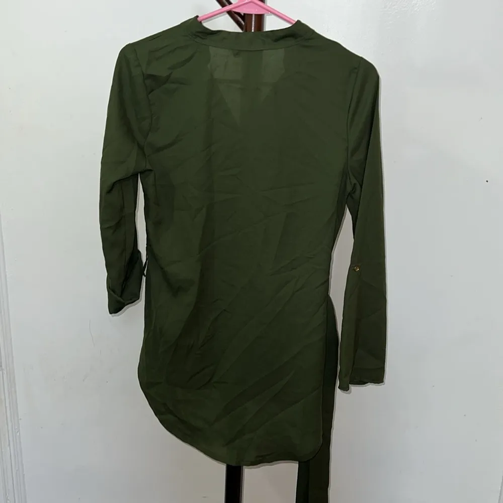 Olive Green Button Down Top - Image 10