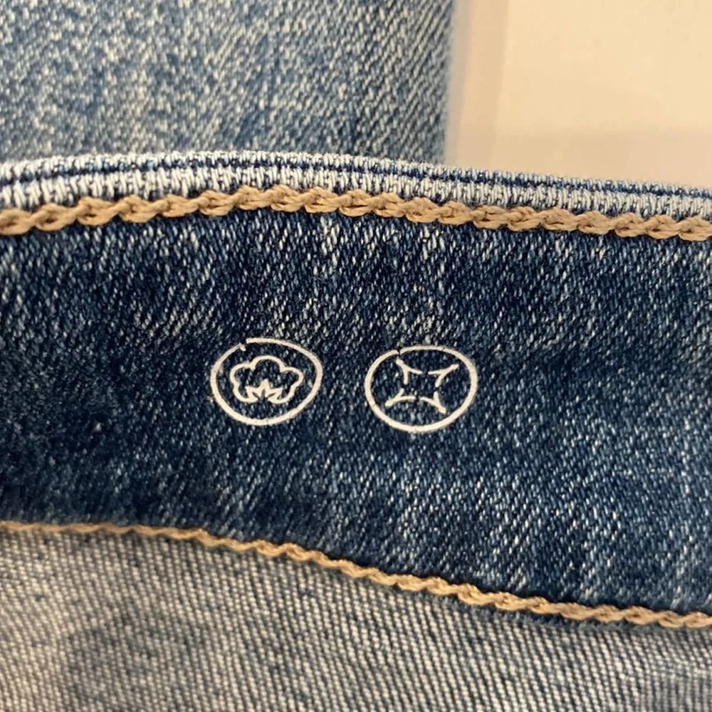 DL1961 Mara Instasculpt Straight Ankle Denim Blue Jeans Fringe Hem EUC Sz 25 - Image 4