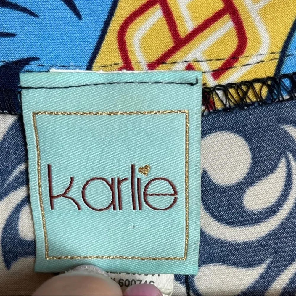 Karlie Multicolored Wrap Dress Size Medium - Image 4