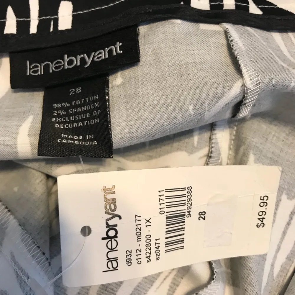 Lane Bryant Skirt Black & White Pattern Sz 28 BNWT Office Professional Business - Image 6