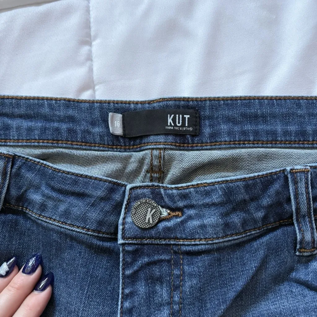 Kut From The Kloth Blue Womens 16 Classic Straight Jeans Summer Beach Outdoor - Image 5