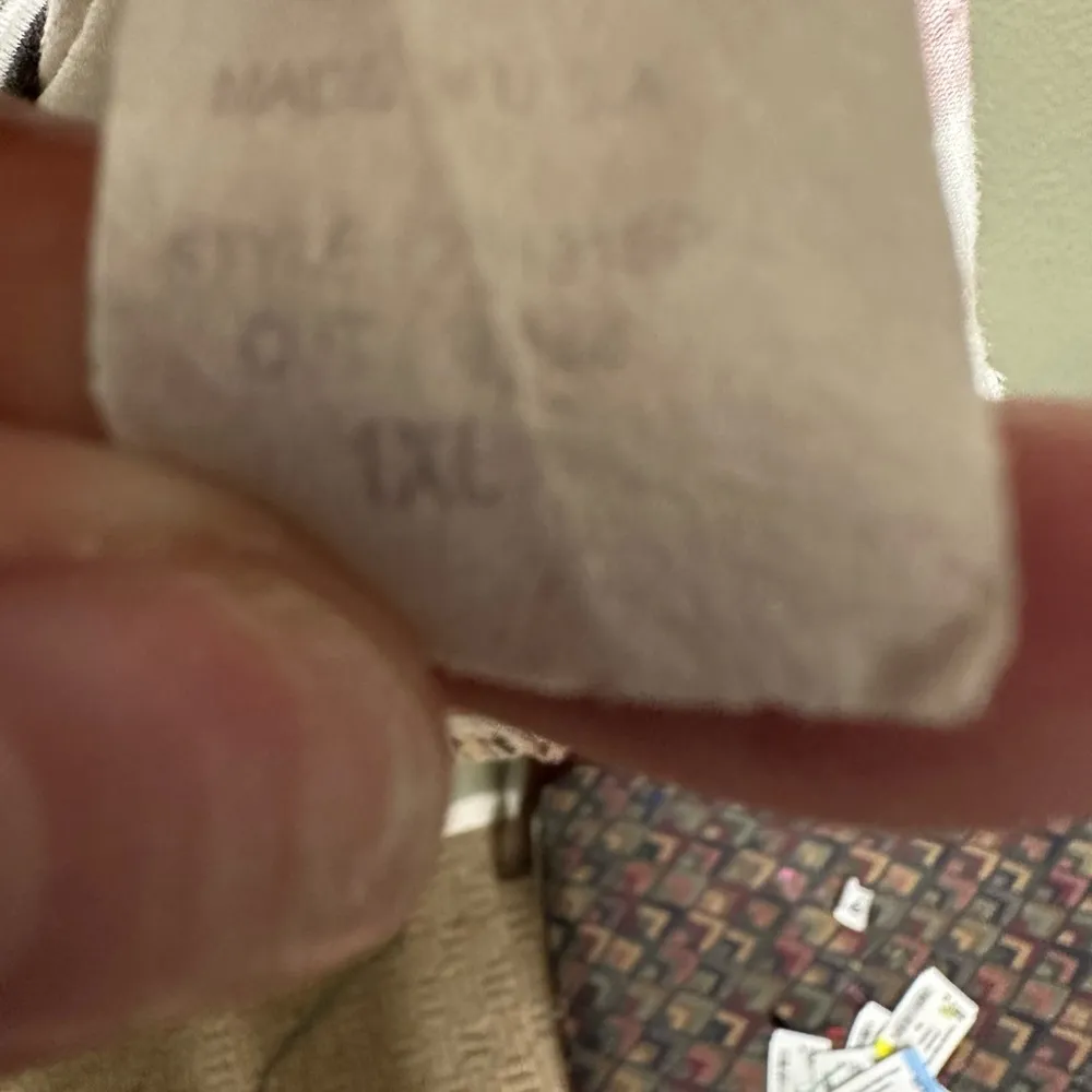 Oddy short sleeve striped floral high/low top Size 1X - Image 3