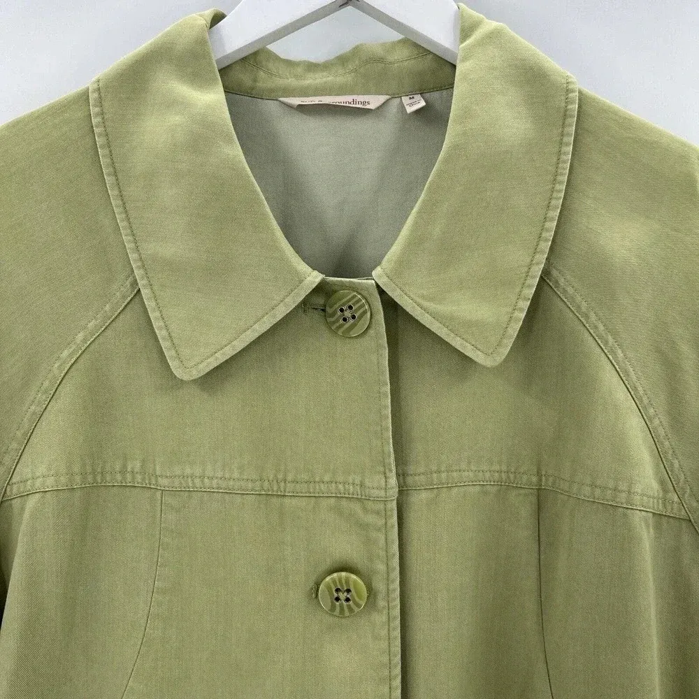 Soft Surroundings Idyllwild Jacket Tarragon Green Lightweight Coat Size Medium‎ - Image 4