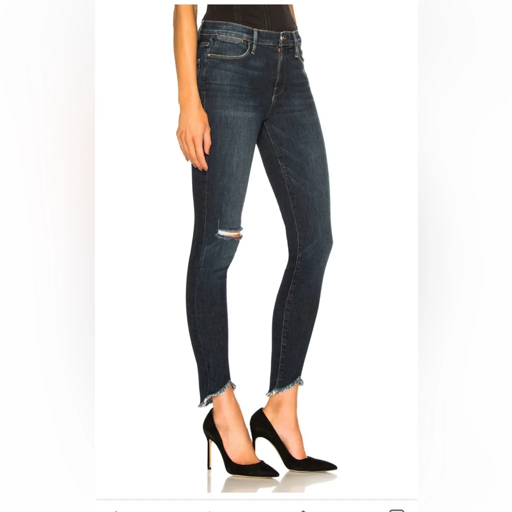 Frame Denim Le High Skinny Revolve $235 Blue Heren size 29 Distressed - Image 14