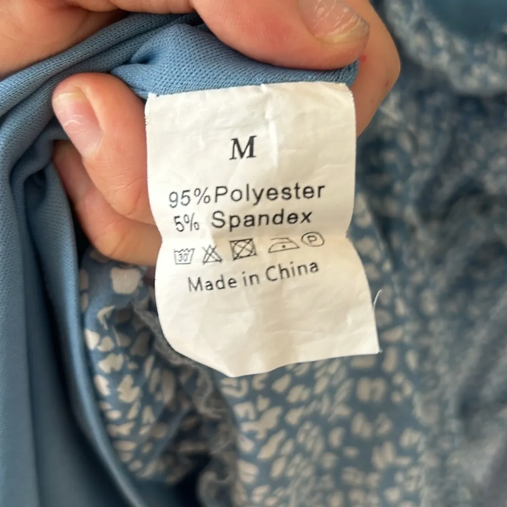 Spring Summer Deep V Neck Long Sleeve Ruffle Layer A-Line Swing Mini Dress - Image 4