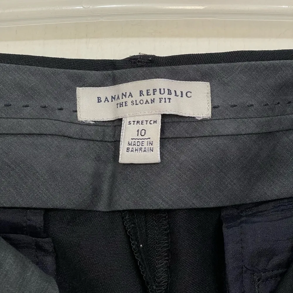 Banana Republic Sloan Fit Crop Dress Pants Black Stretch Women’s Size 10 - Image 3