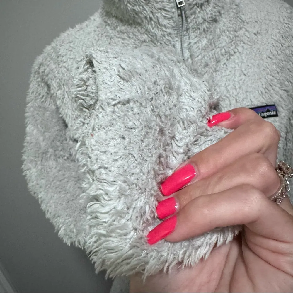 Patagonia Los Gatos Full Zip Jacket Sherpa Gray Medium Fur Fuzzy Sherpa - Image 7