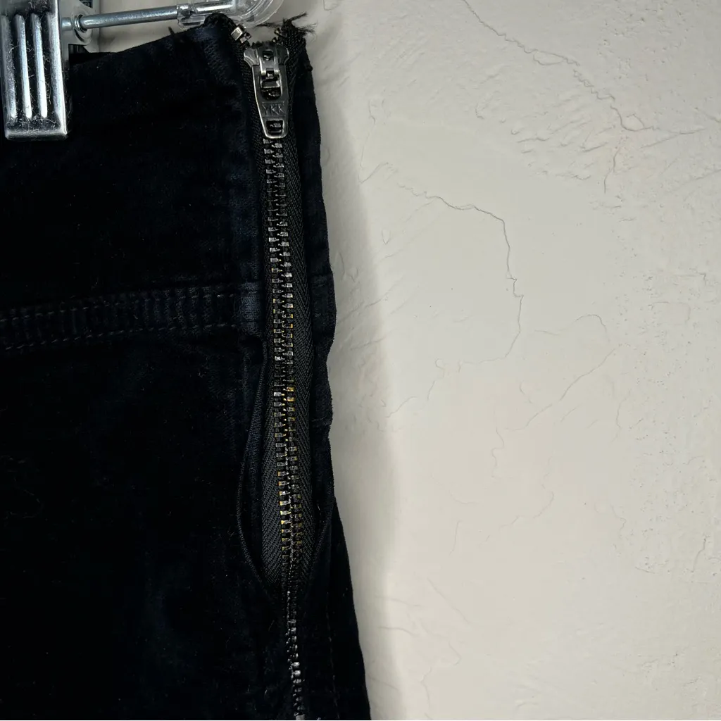 Free People‎ Black In My Feelings Cropped Slim Velvet Flare Pants - Image 6