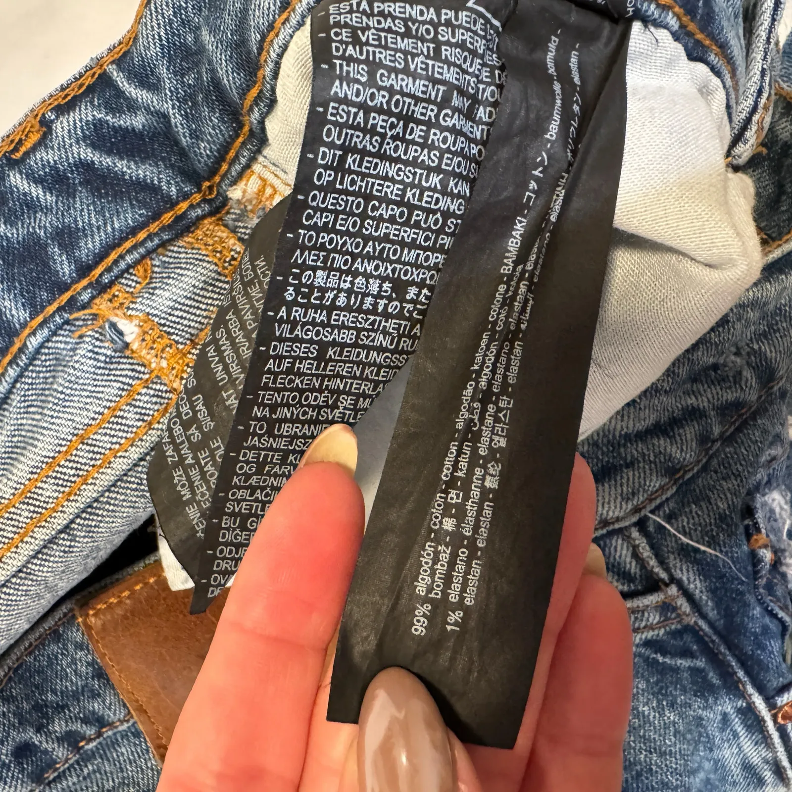 Zara High Rise Straight Leg Crop Jeans - Image 5