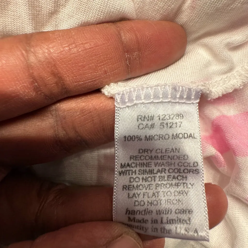 Lauren Moshi Paint Splatter Women’s White Micro Modal Tank Top Size Small - Image 9