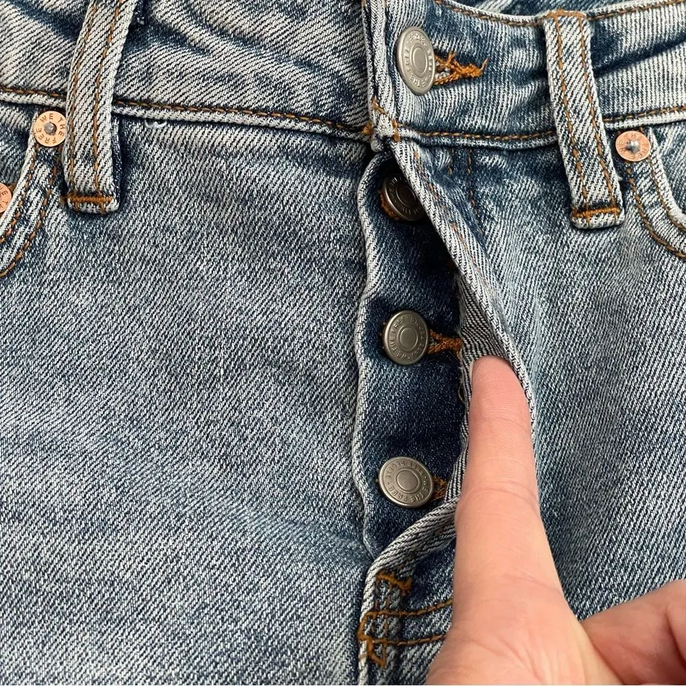 NWT Free People We The Free‎ Avery Bermuda Denim Jean Short Size 25 Pacific Blue - Image 8