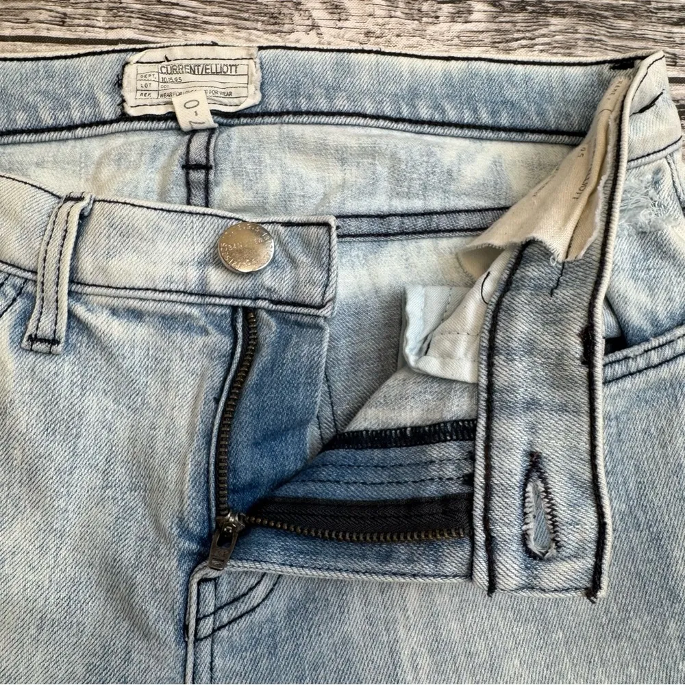 Current/Elliott Women's City Bleach Destroy The Ankle Skinny Jeans 27 Distressed - Image 5