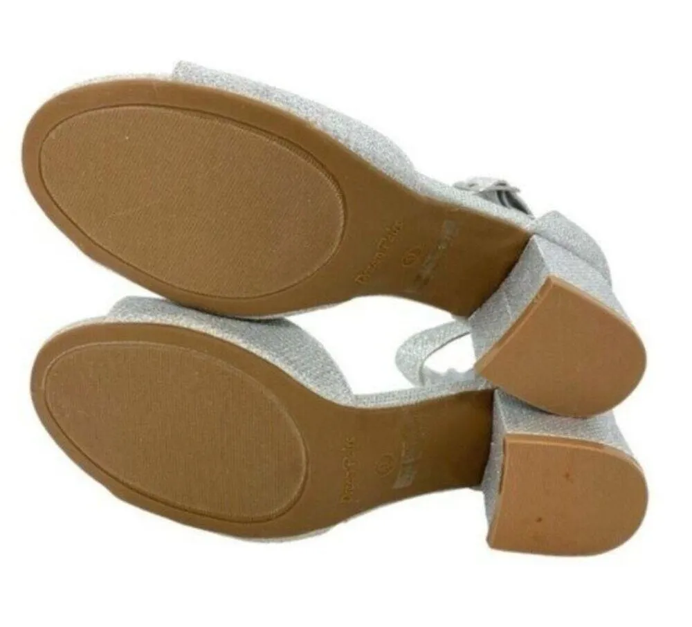 Dream Paris Women's Silver Glitter Heels Sandals Platform Y2K - Image 10