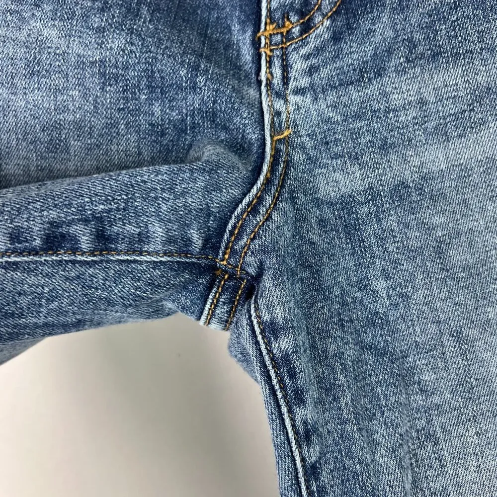 KUT from the Kloth Reese High Rise Ankle Straight Leg Jeans Raw Hem Size 2 EUC - Image 5