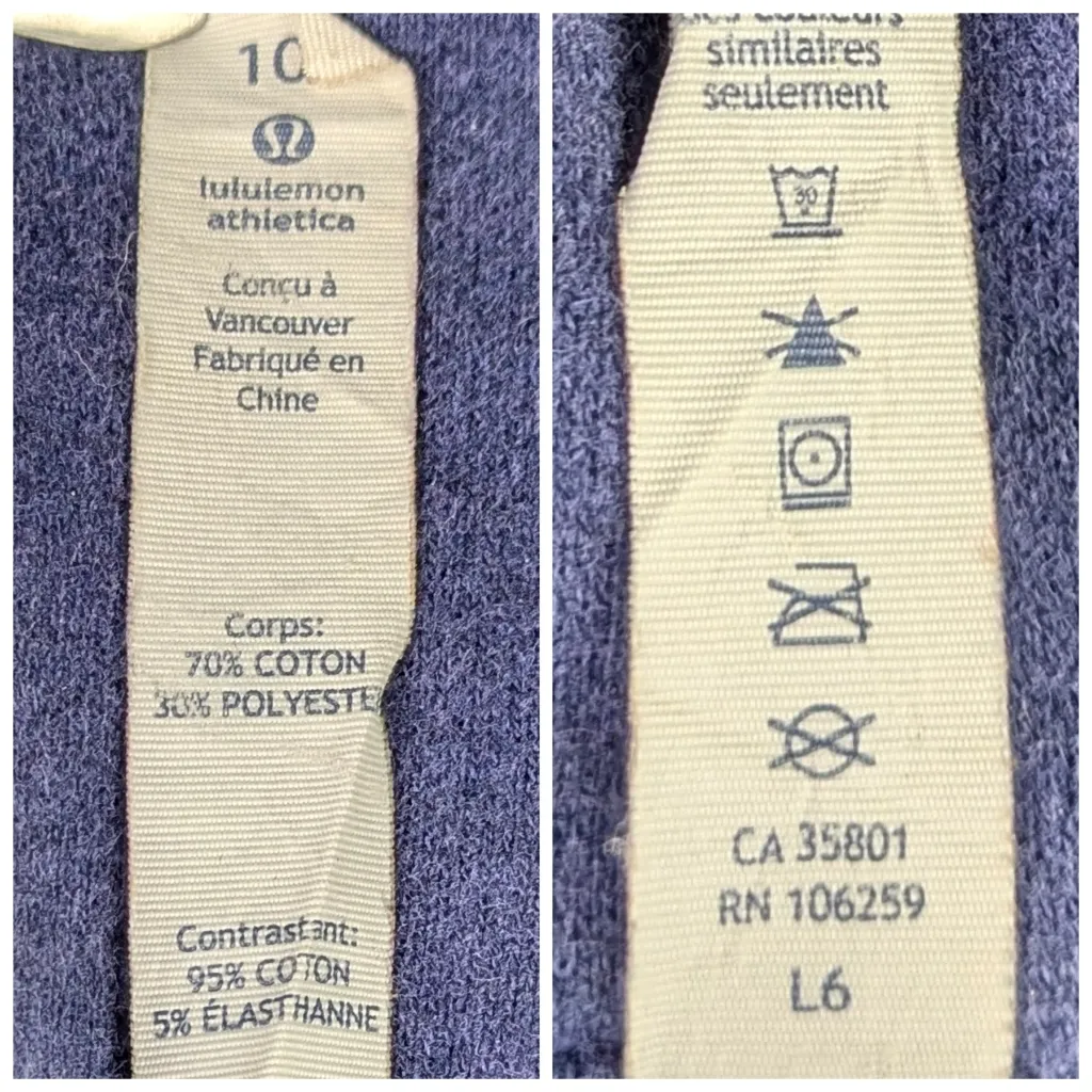 Lululemon Scuba Hoodie Microstripe Women’s Size 10  F304 - Image 8