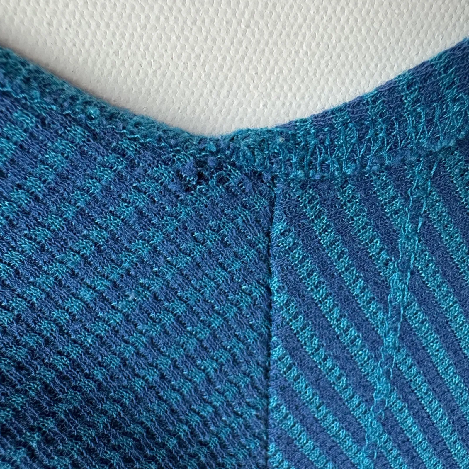 The North Face Womens Striped Thermal Top Sz L Blue‎ Outdoors Hiking Stretch - Image 8