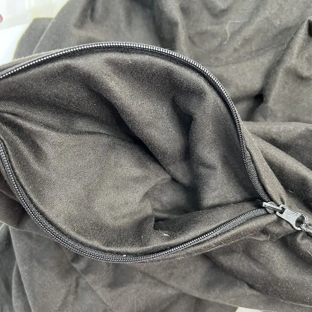 Beyond Yoga Hidden Pocket Infinity Scarf Black Wrapped Or Knotted Lightweight - Image 7