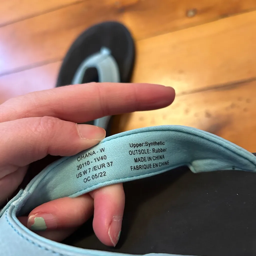 Olukai ohana flip flop sandals sea glass 7 Black - Image 4