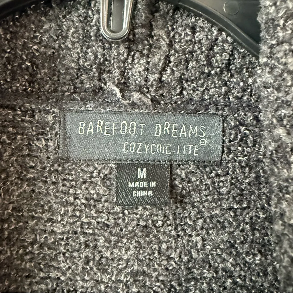 Barefoot Dreams CozyChic Lite Circle Cardigan‎ Dark Grey M - Image 3