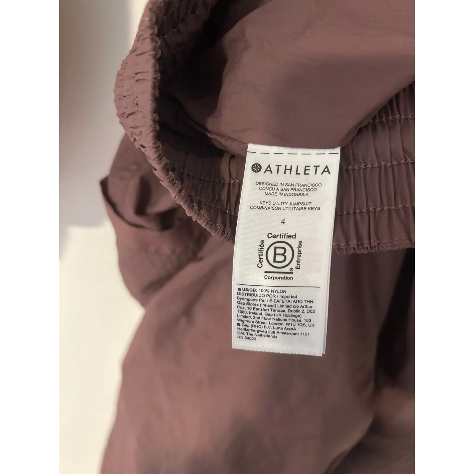 Athleta Alicia Keys Utility Windbreaker Jumpsuit Purple Mauve Cocoa EUC 4 Open - Image 14