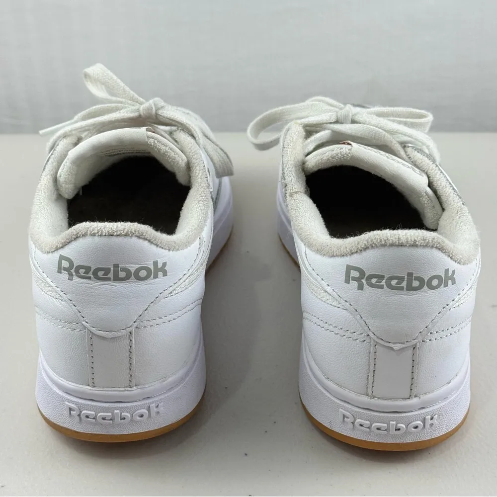 Reebok Club C Classic Chunky Sneakers White Leather Terry Lined Women 8 EUR 38.5 - Image 5