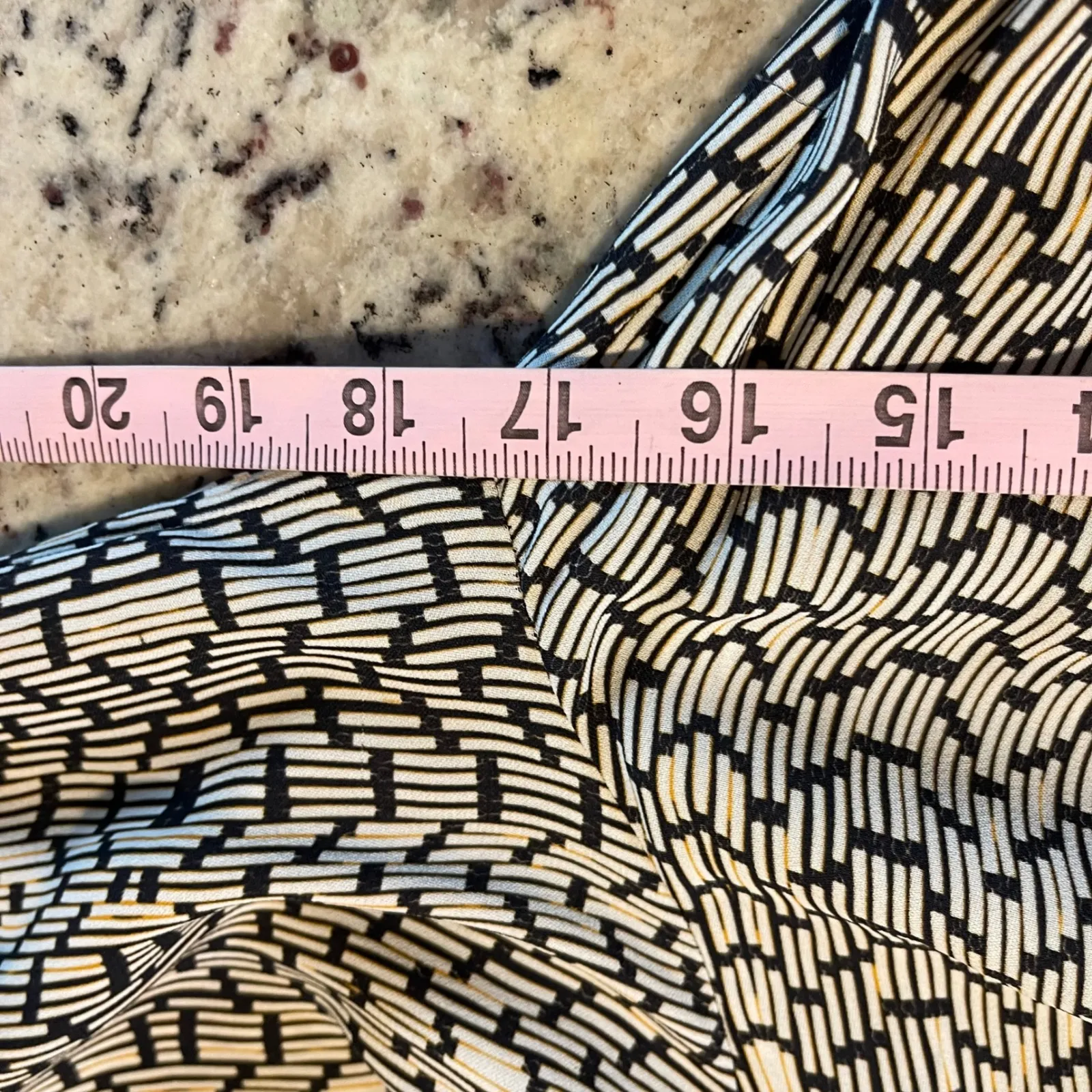 REISS Geometric Print Long Sleeve Midi Shirt Dress Belted V Neck Women Size‎ 2 - Image 10