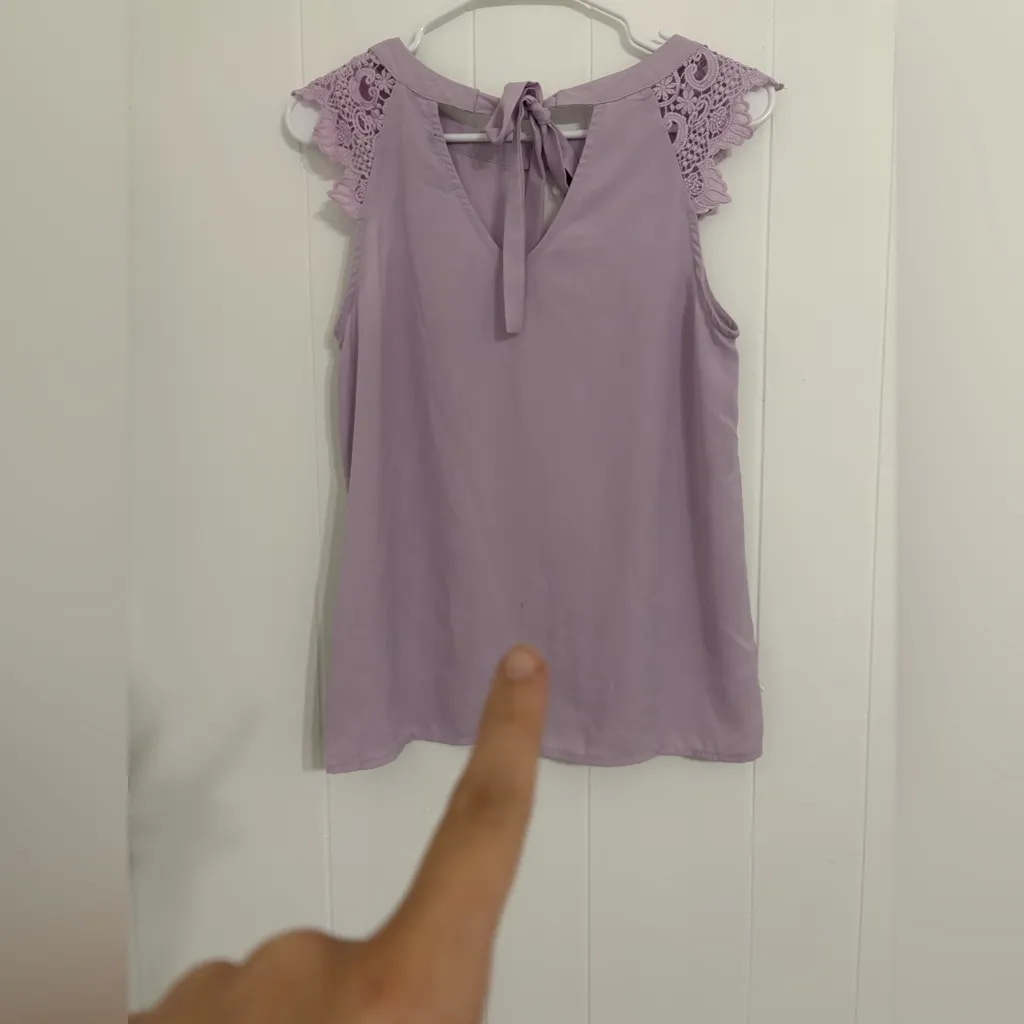 Staccato Lilac Lace Accent Blouse - Image 3