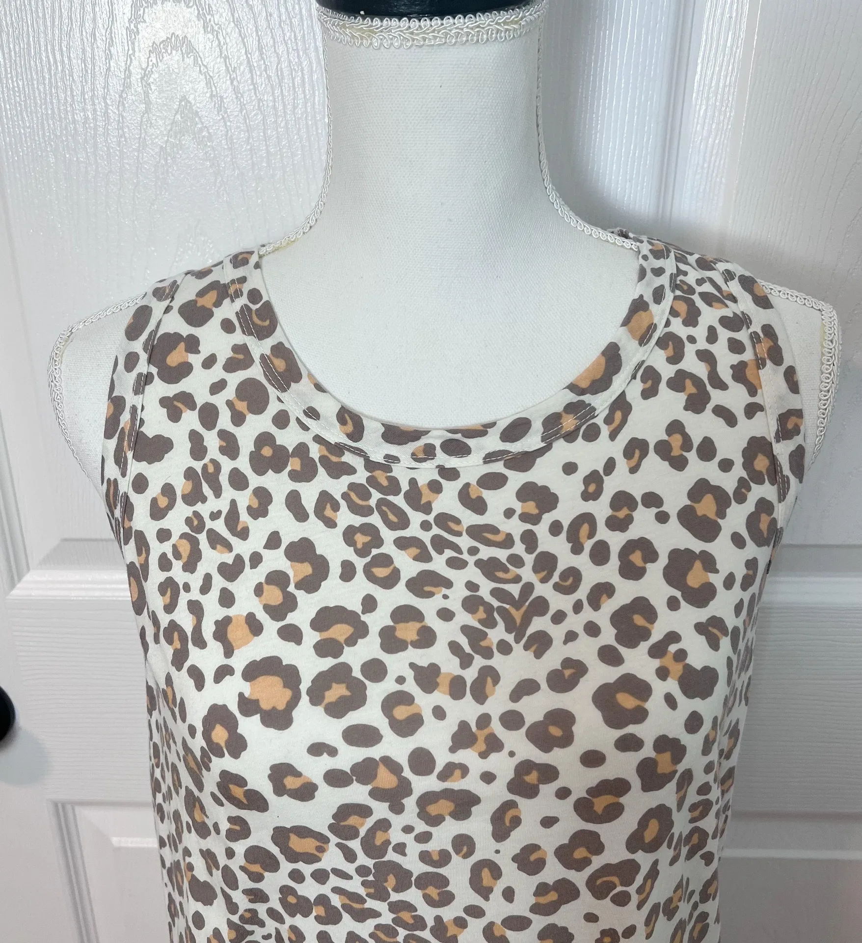Dolan Animal Print Top Tan Size XS - Image 7