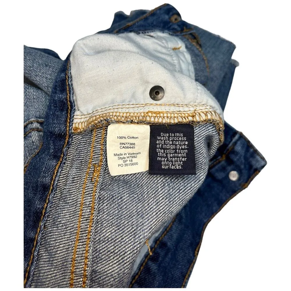 J Crew Shorts Womens 26 Cut Off Raw Hem Wiskerking Boho Denim Jean Blue - Image 9