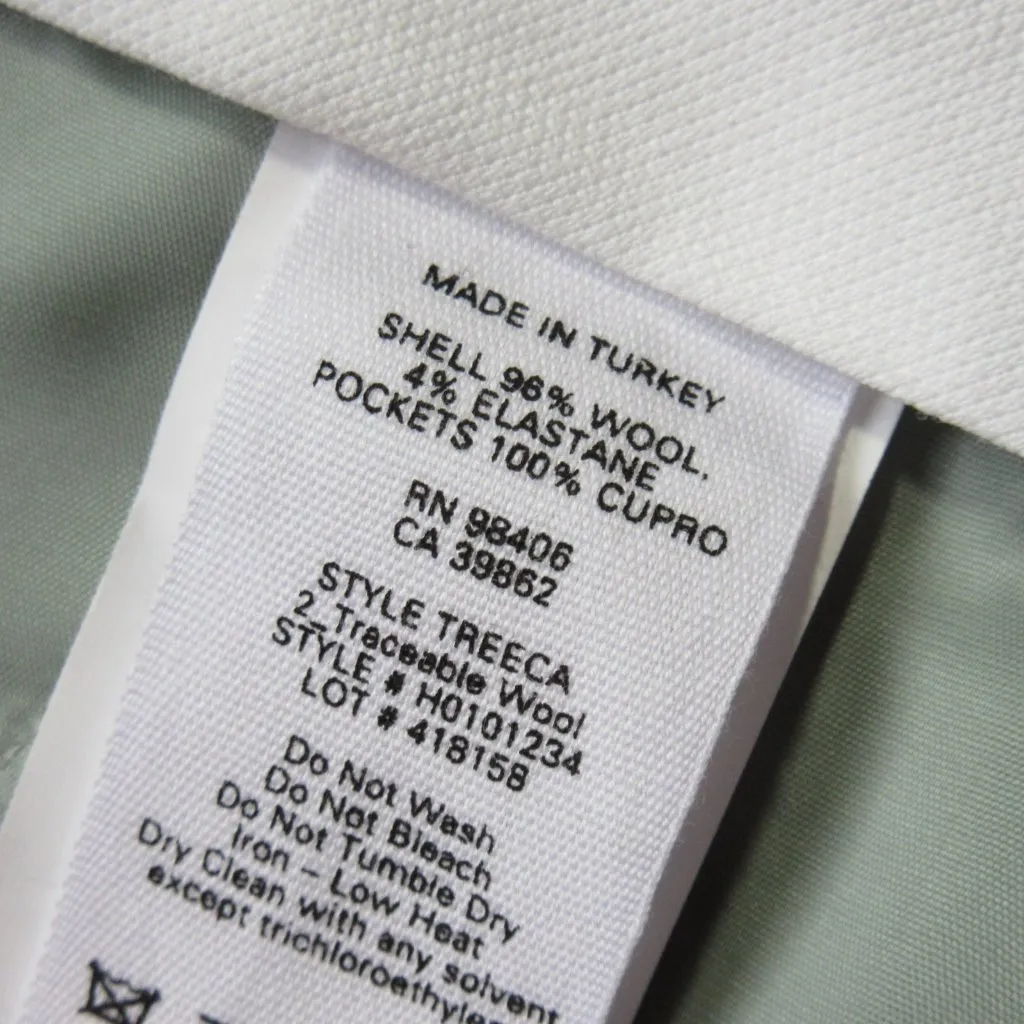 NWT Theory Treeca in Opal Green Traceable Stretch Wool Ankle Pants 00 - Image 4