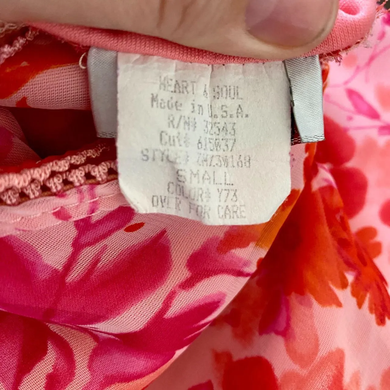 Heart Soul Early 2000's Asymmetric Pink Orange Floral Handkerchief Mesh Skirt S - Image 7