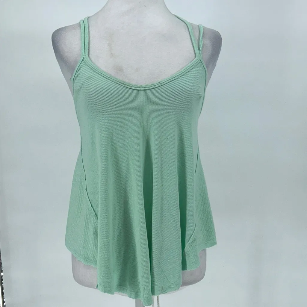 Free People We The Free Ribbed Flowy Tank Top Mint Green XS - Image 4