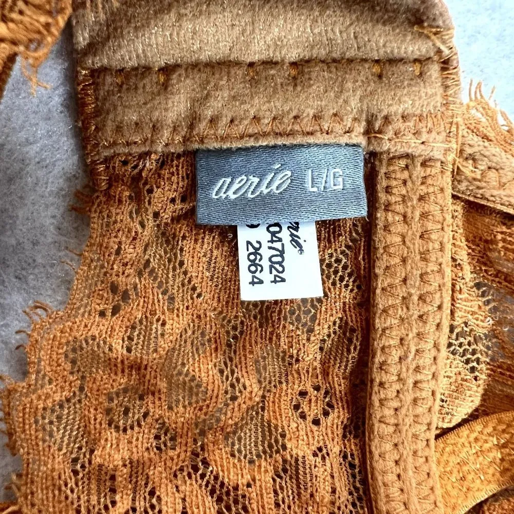 Aerie Orange Lace Bralette - Image 9