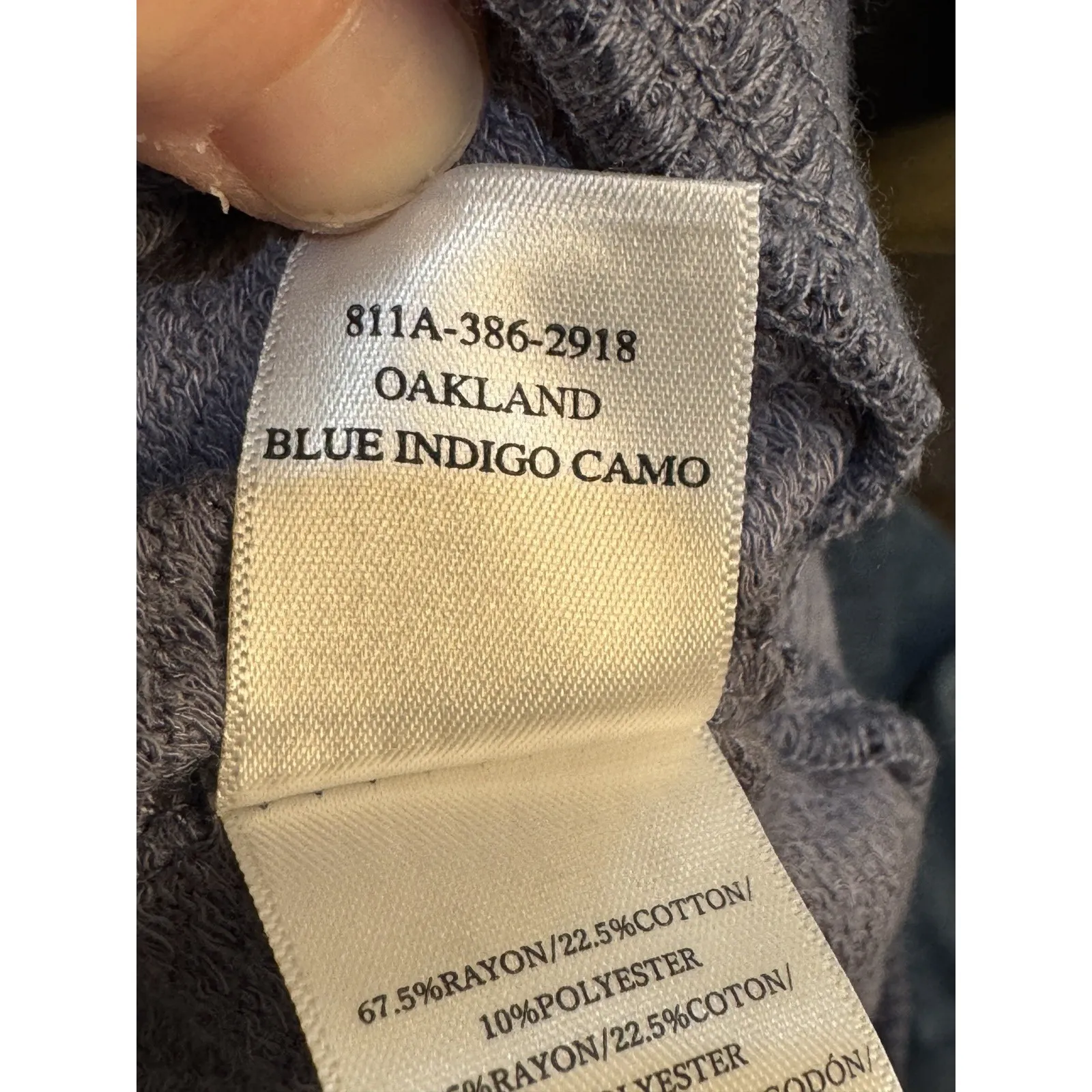 Rails Oakland Sweatpant Blue‎ Indigo Camo Size Large Pull On Drawstring - Image 8