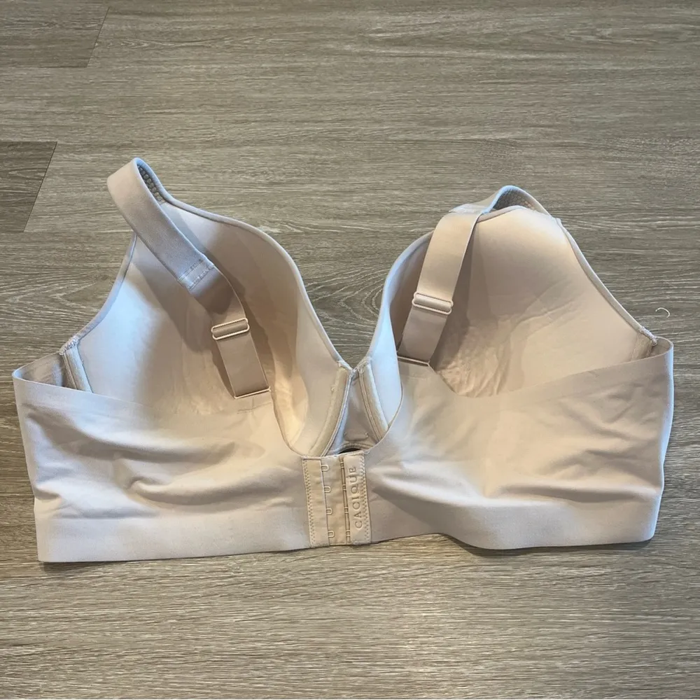 Cacique 46DD lightly lined underwire bra nude full coverage - Image 4