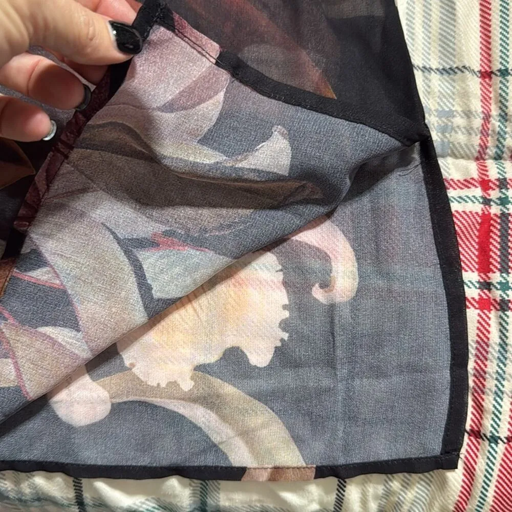 Chico's 3P (16/18P)  embellished floral tunic beaded v-neck 3/4 sleeve tunic NWT - Image 8