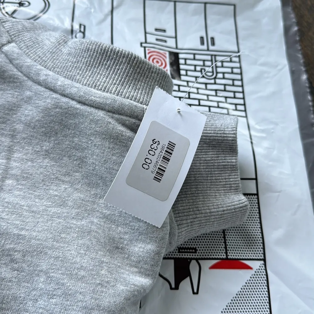 JoyLab - Women's French Terry V-Neck Sweatshirt Heather Gray size XS NWT - Image 9