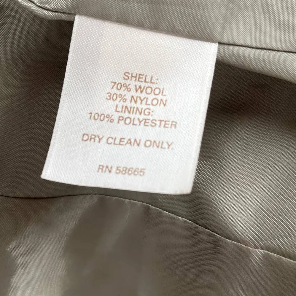 Vtg Y2K Halogen Wool Tweed Womens Crop Blazer Sz S Pin Stripe Preppy Old Money - Image 11