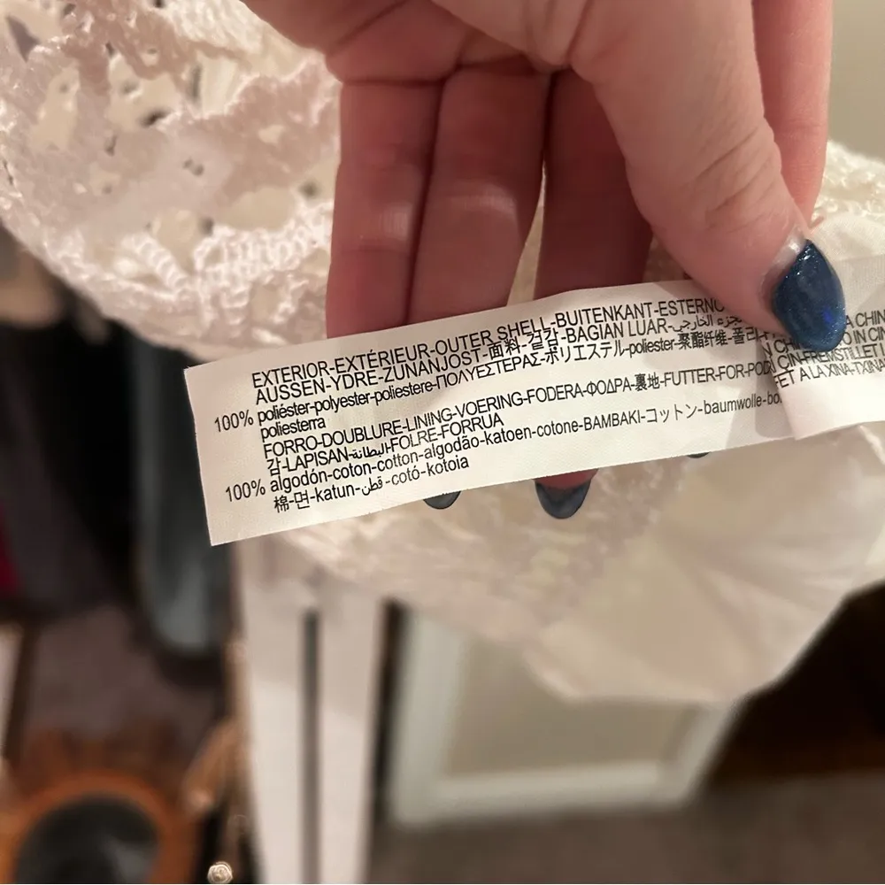 Zara White Crochet Mini Dress - Image 13