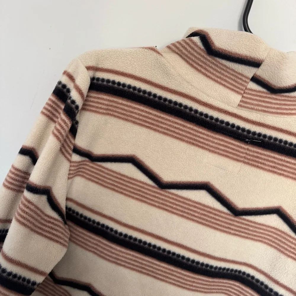 Mountain and Isles Striped Turtleneck Fleece Brown Size M - Image 6